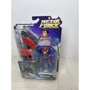 Spin Master DC Metal Force Superman 4.25" Action Figure w/Metal Card RARE SEALED